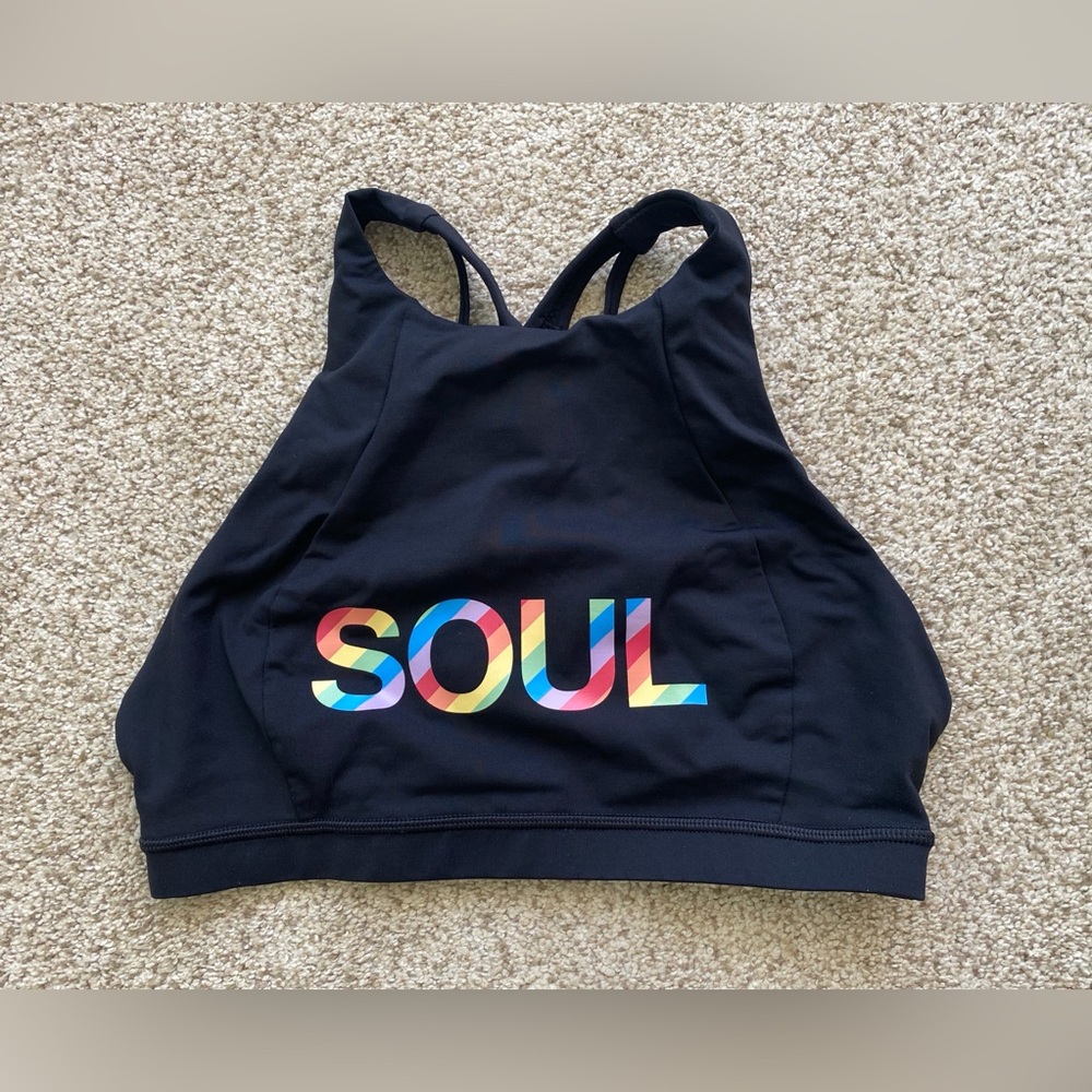 Lululemon Soul Cycle PRIDE Bra in Black, Sz. 6